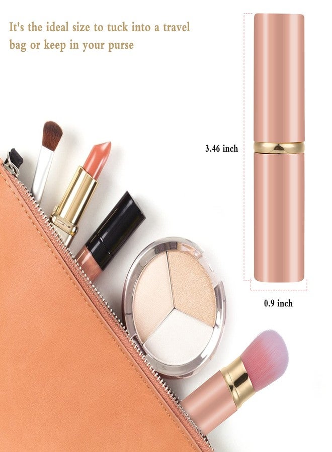 Falliny Retractable Kabuki Makeup Brush, Travel Face Blush Brush, Portable Powder Foundation Sunscreen Brush with Cover for Blush, Bronzer, Buffing, Flawless Powder Cosmetics - Image 5